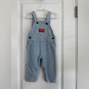 Vintage OshKosh B’Gosh Hickory Stripe Blue White Size 6-9 Months